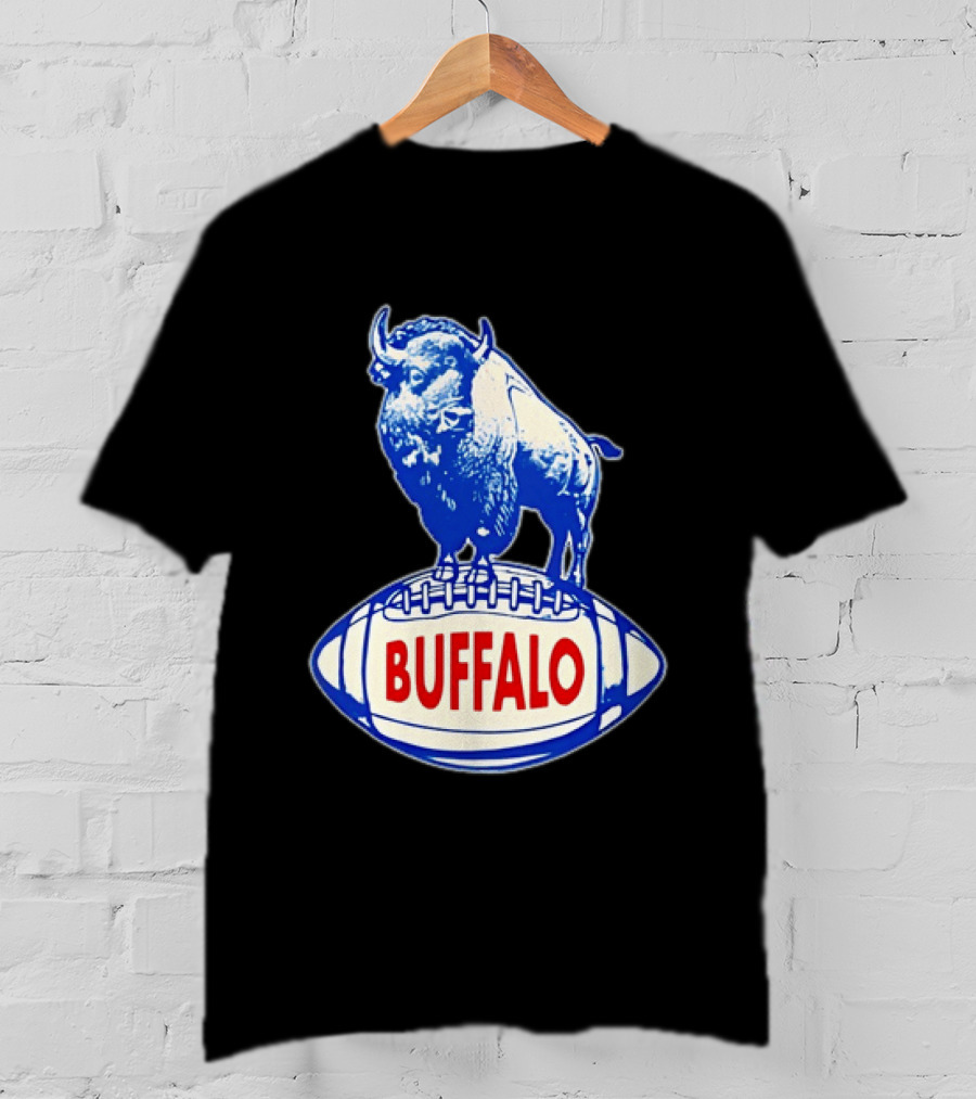 Buffalo Bills Vintage Standing Bison On Football Retro Nostalgia T-Shirt