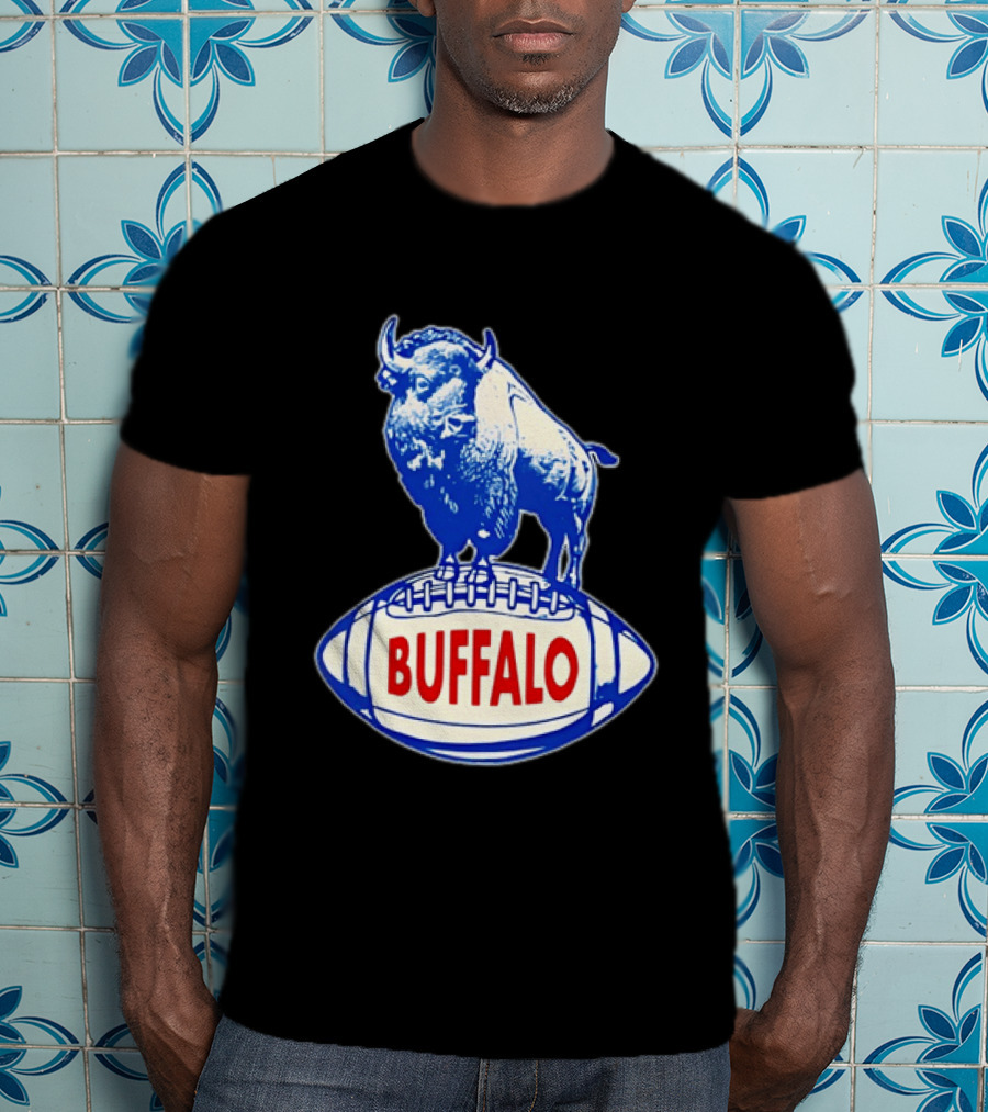 Buffalo Bills Vintage Standing Bison On Football Retro Nostalgia T-Shirt