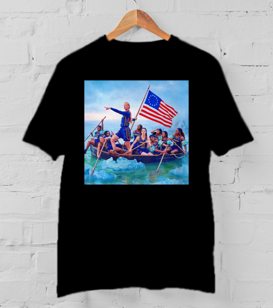 Indiana Fever Crossing The Delaware With Floaties Basketball Team T-Shirt