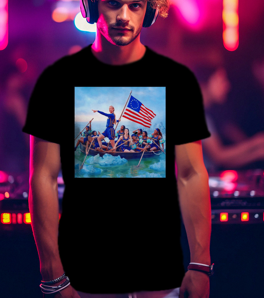 Indiana Fever Crossing The Delaware With Floaties Basketball Team T-Shirt