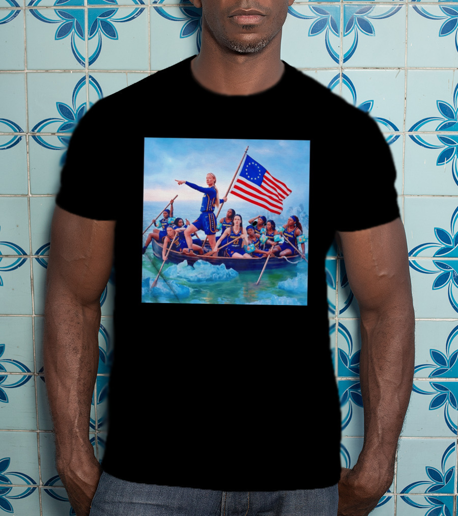 Indiana Fever Crossing The Delaware With Floaties Basketball Team T-Shirt