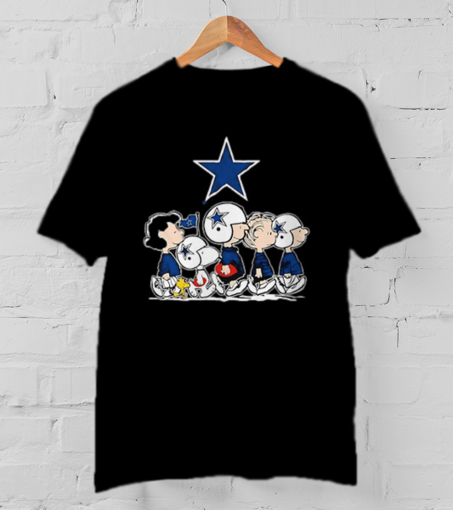 Abbey Road Dallas Cowboys Peanuts Characters Star T-Shirt