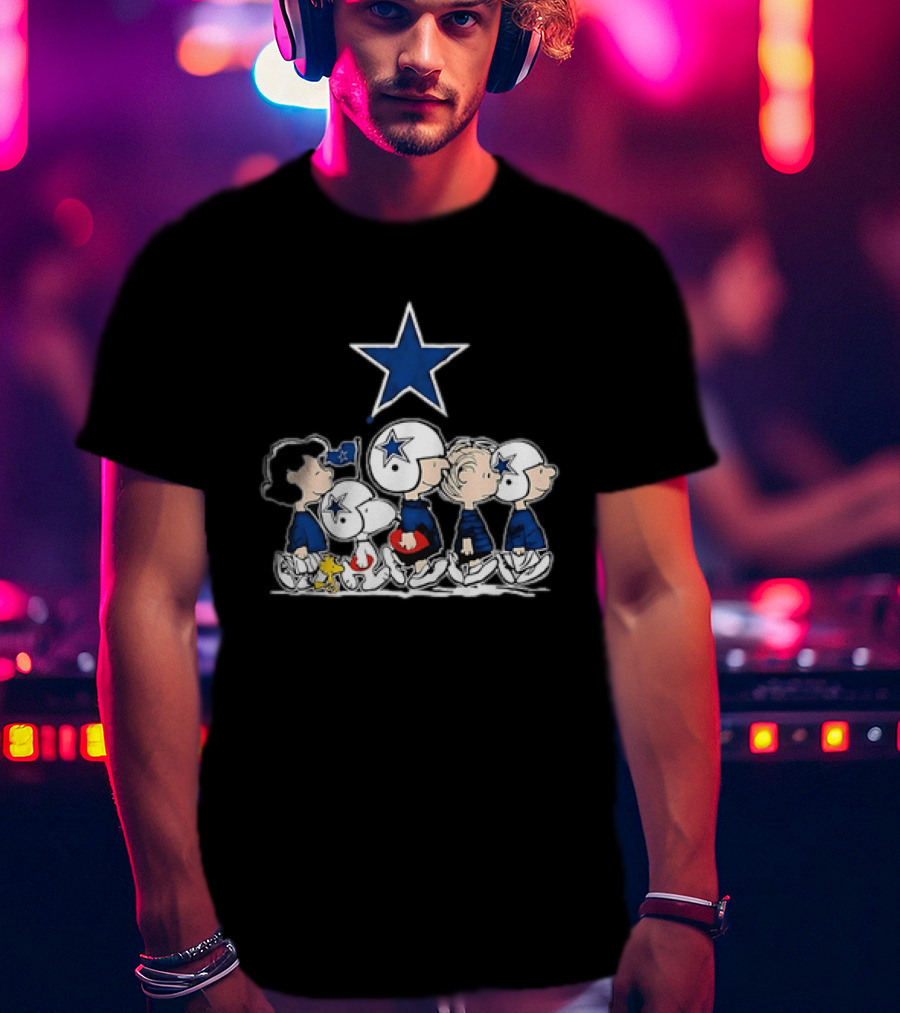 Abbey Road Dallas Cowboys Peanuts Characters Star T-Shirt