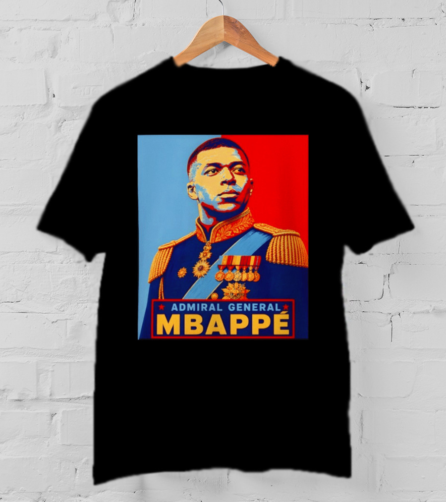 Admiral General Mbappe Propaganda Football T-Shirt