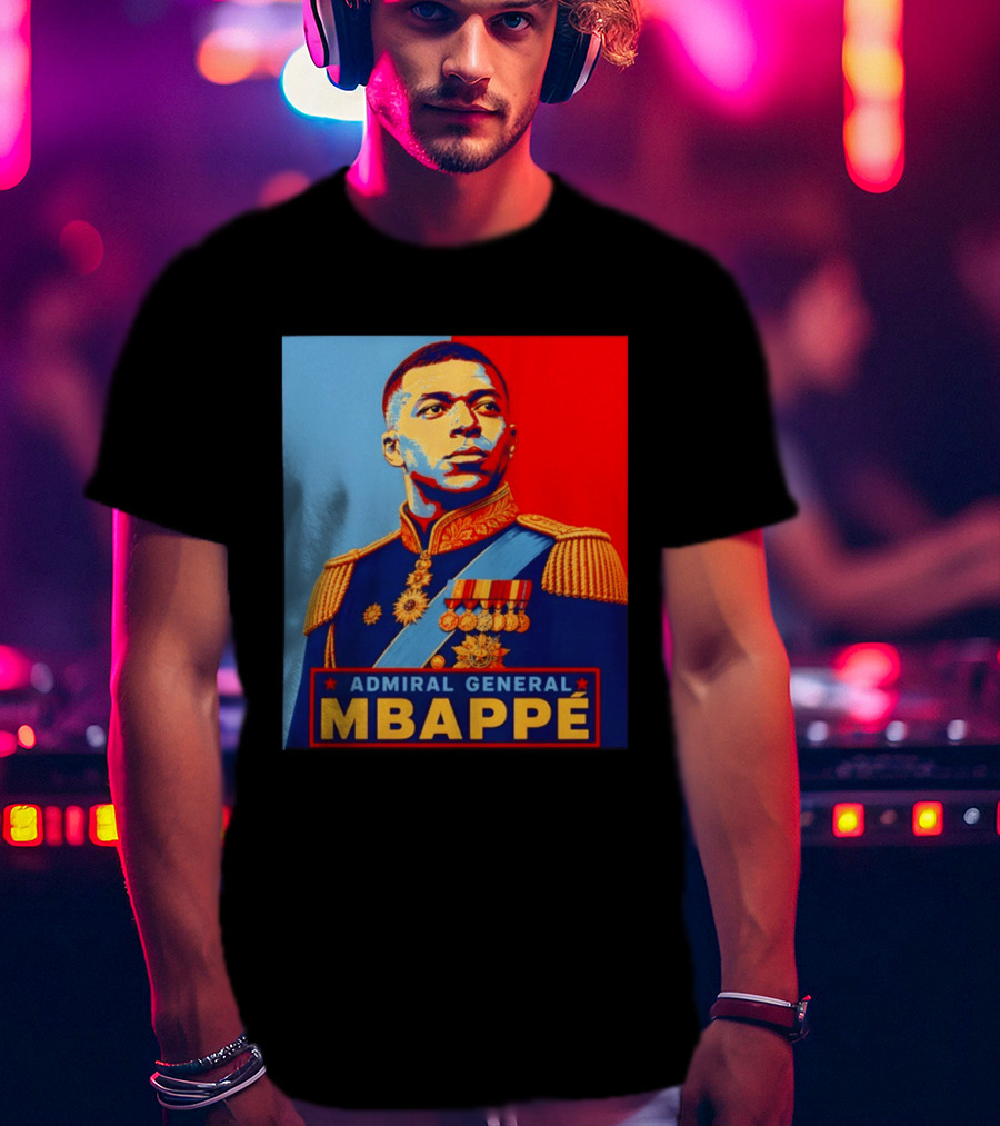 Admiral General Mbappe Propaganda Football T-Shirt