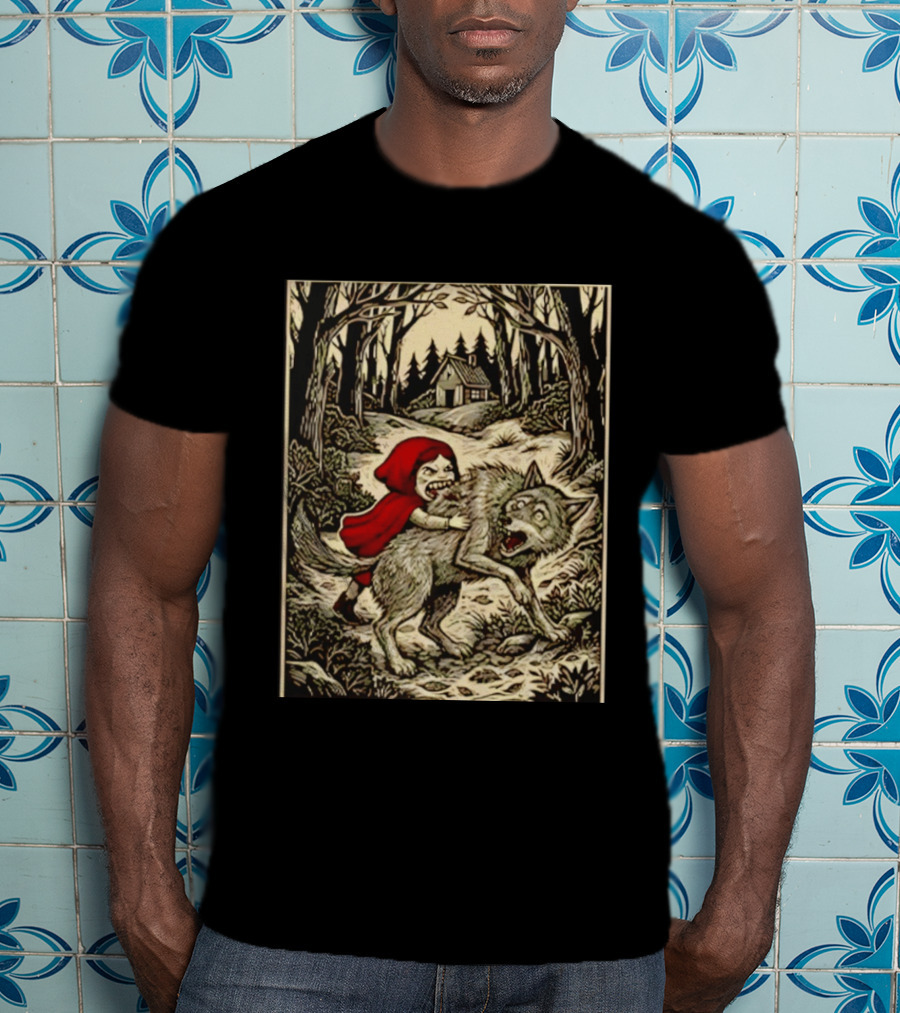 Little Red Riding Hood Humor Inverted Stories Wolf Reversal T-Shirt