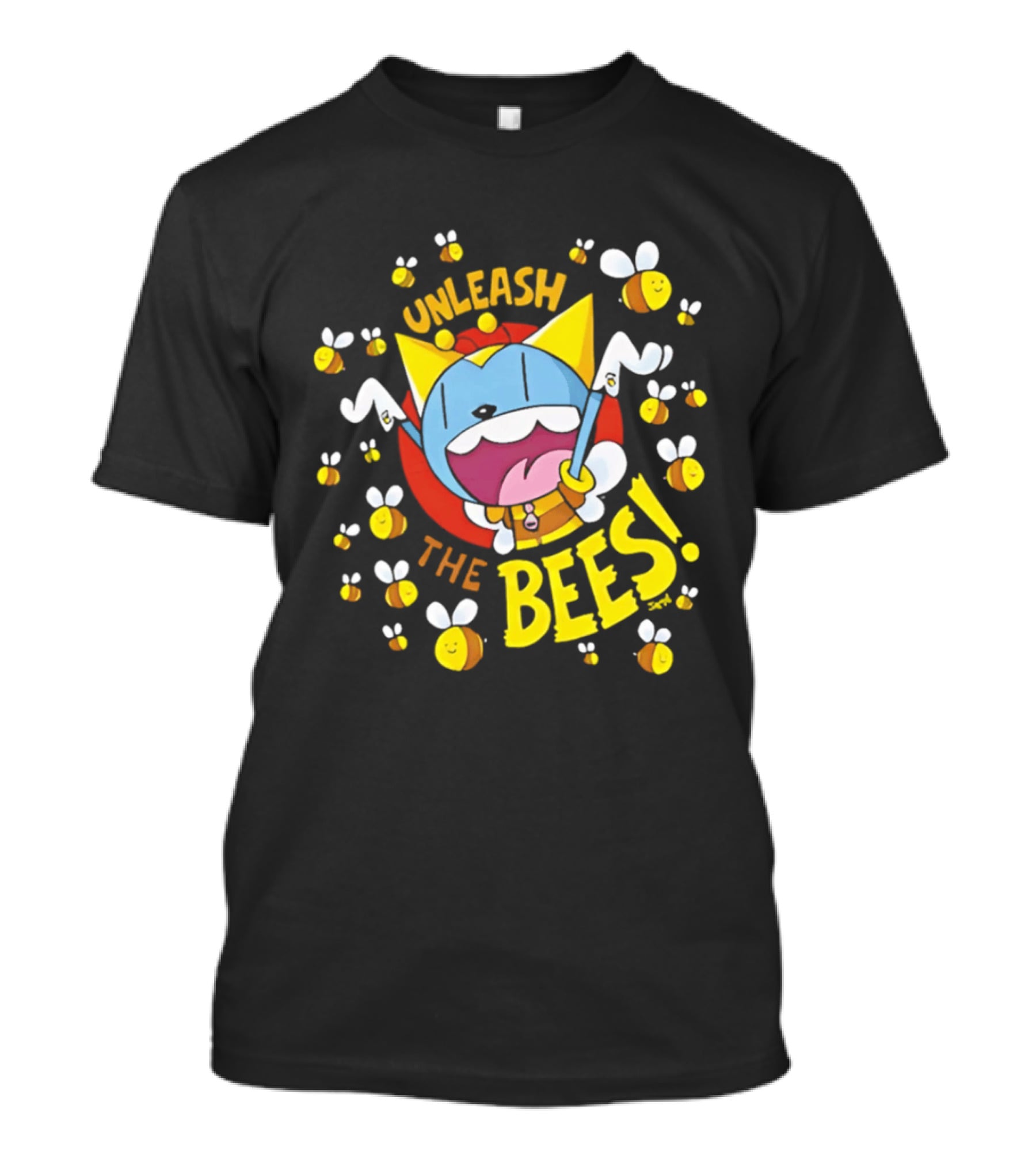 Unleash The Bees Looshkin Cartoon Character Honeycombs T-Shirt