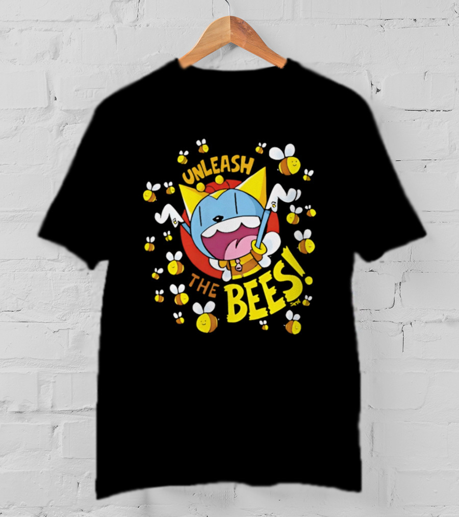 Unleash The Bees Looshkin Cartoon Character Honeycombs T-Shirt