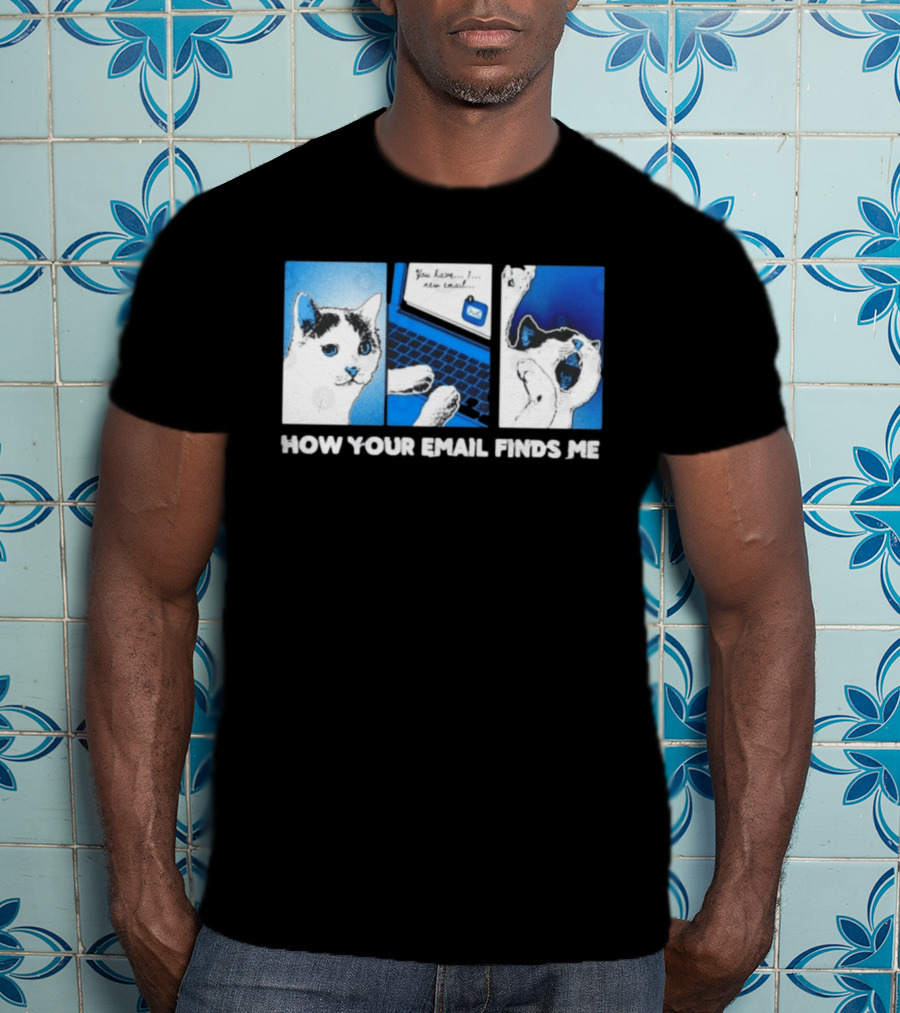 You Have New Email How Your Email Finds Me Cat T-Shirt
