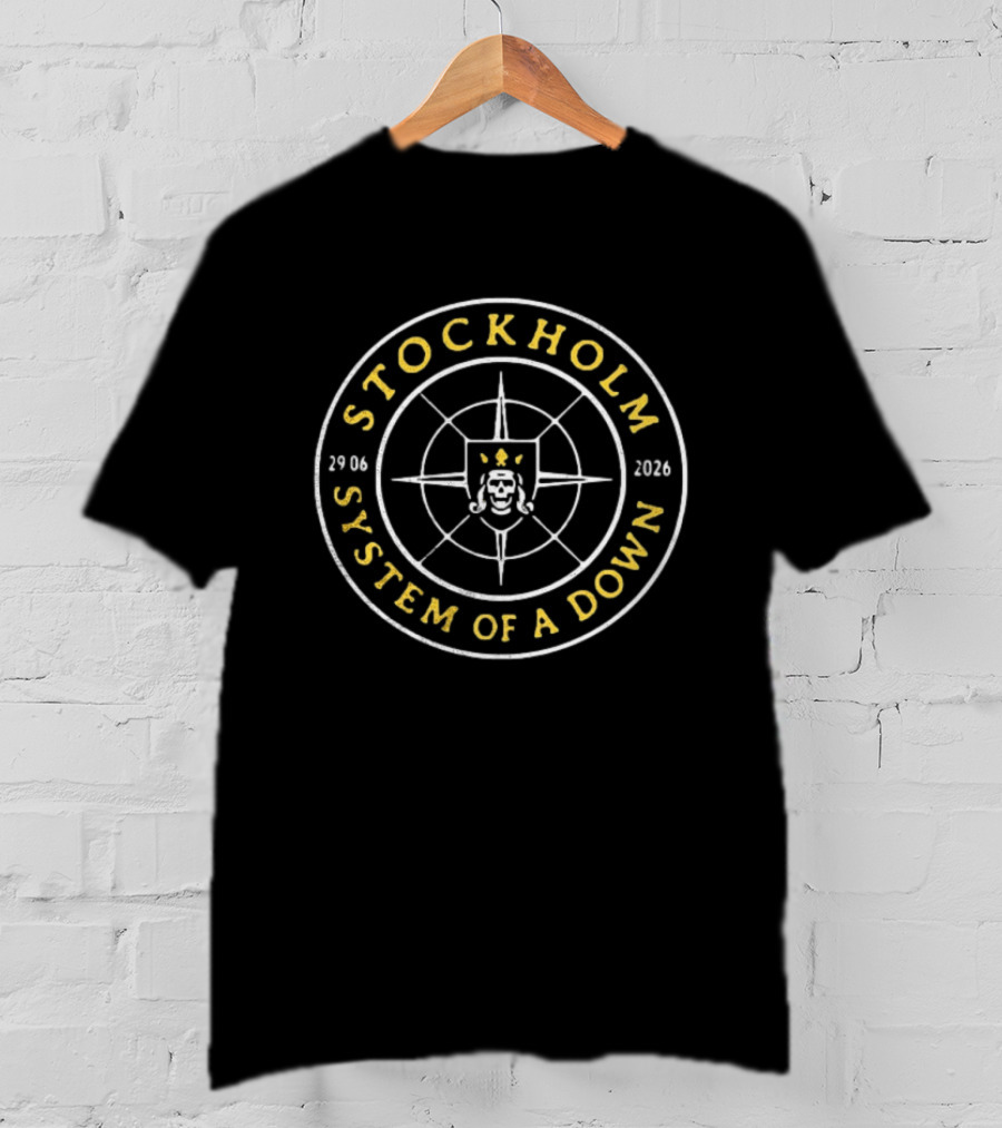 Stockholm System Of A Down Compass Emblem 2706 2026 T-Shirt