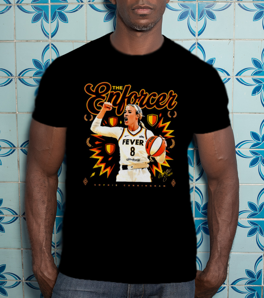 The Enforcer Sophie Cunningham Fever 8 Indiana Basketball WNBA 2026 T-Shirt