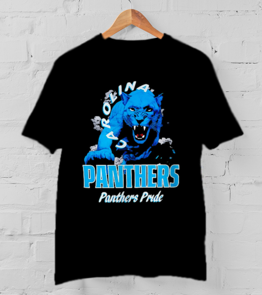 Carolina Panthers Pride Charging Forward Fierce Blue Panther T-Shirt