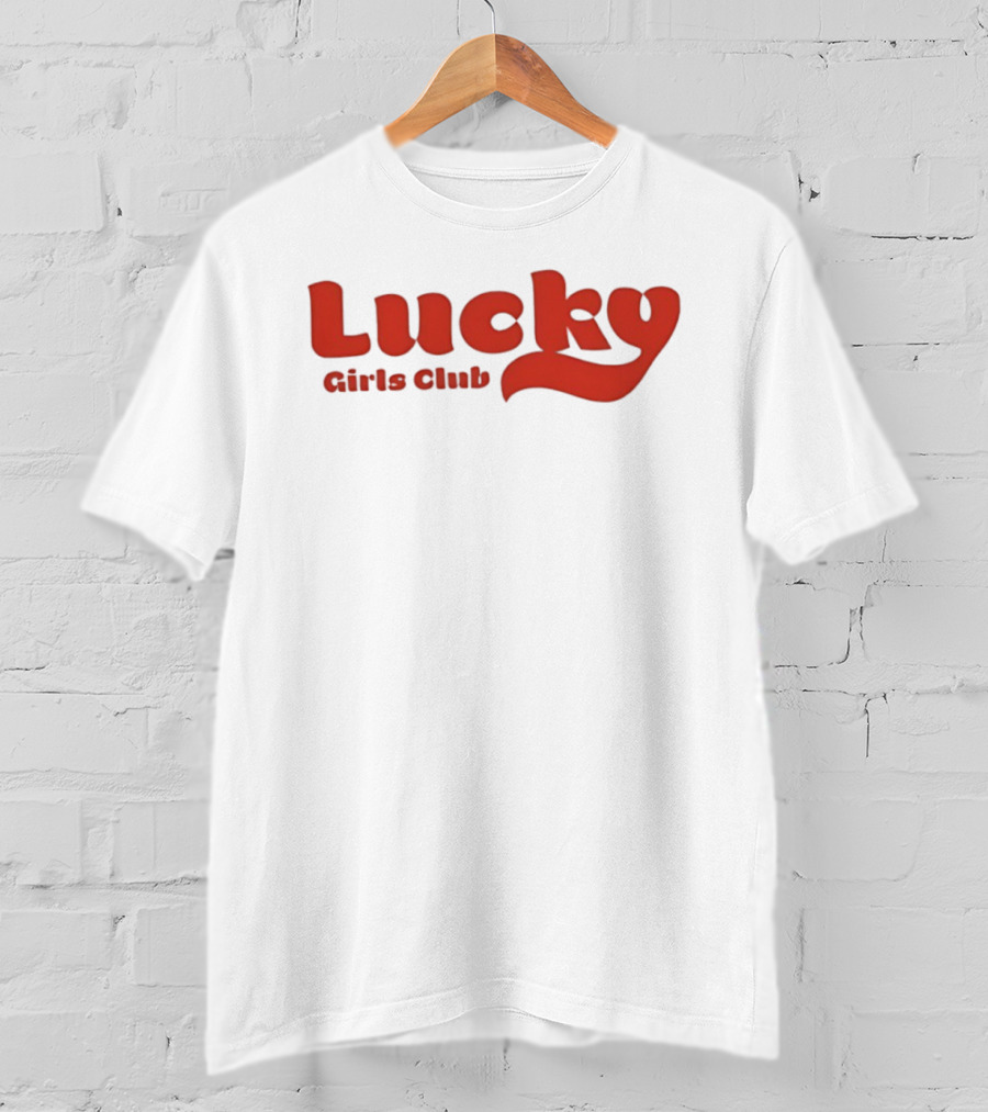 Lucky Girls Club Retro Style Bold Red T-Shirt