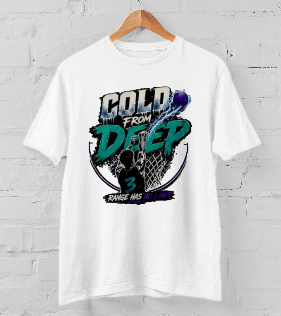 Cold From Deep Range Has No Limit Basketball 3 T-Shirt
