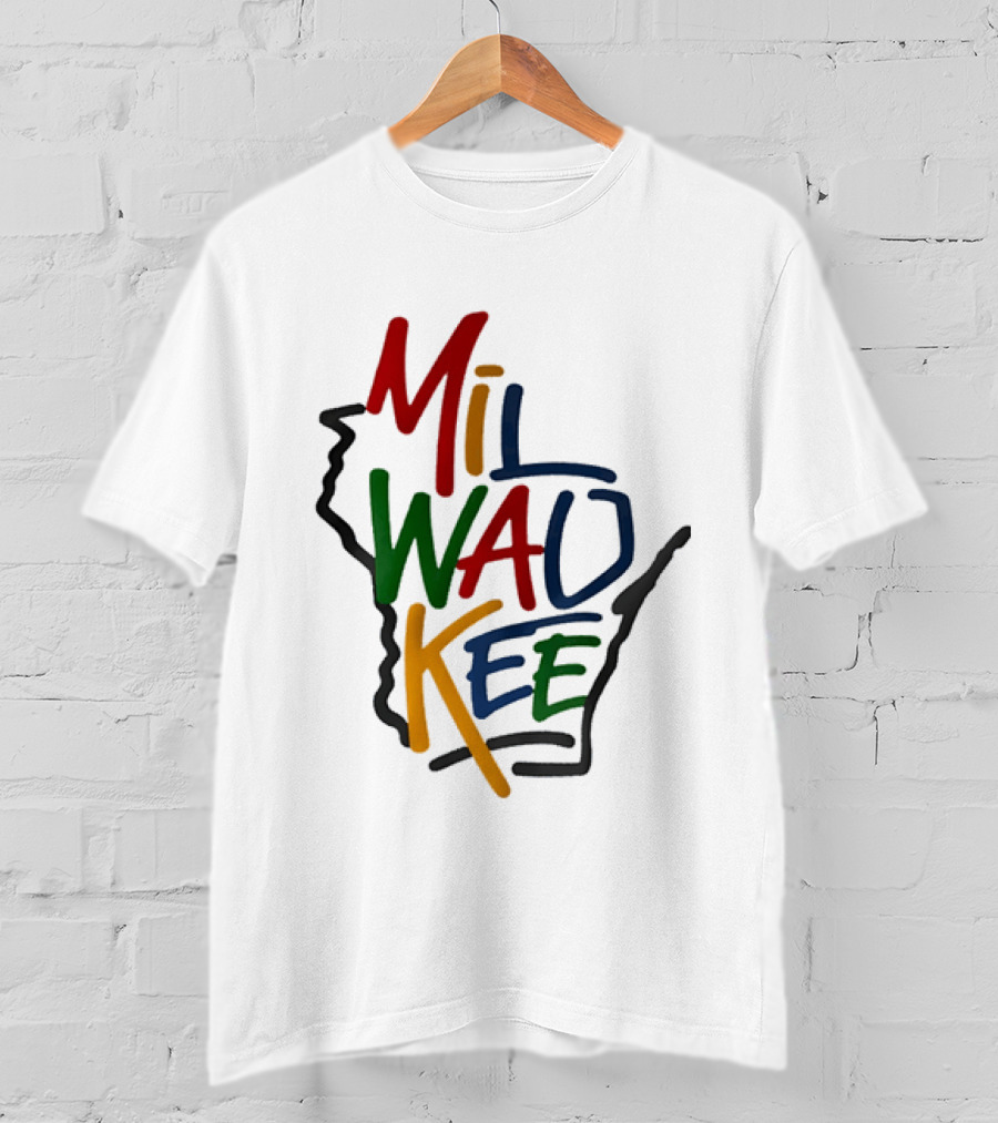 Milwaukee Wisconsin State Colorful T-Shirt