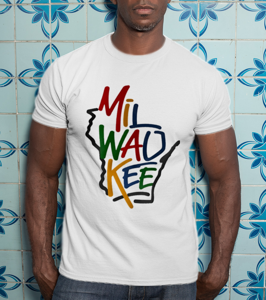 Milwaukee Wisconsin State Colorful T-Shirt
