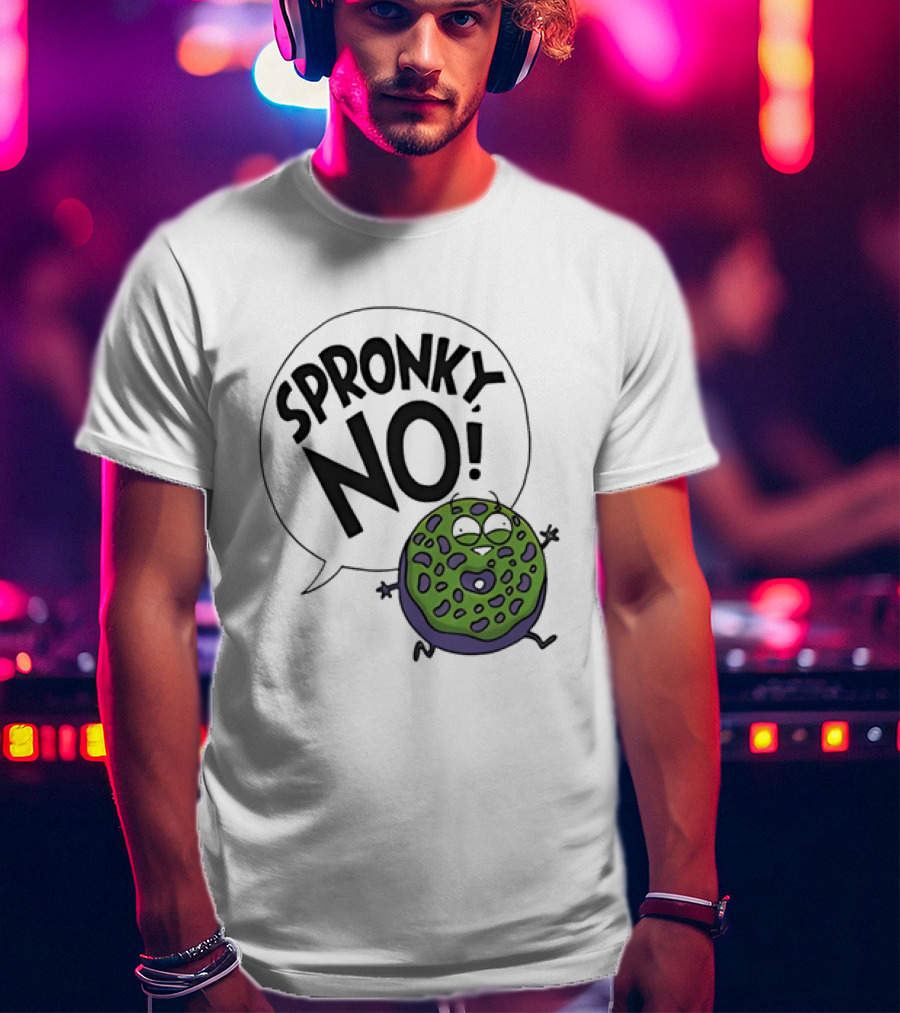 Donut Squad Spronky No Green Cartoon Doughnut T-Shirt