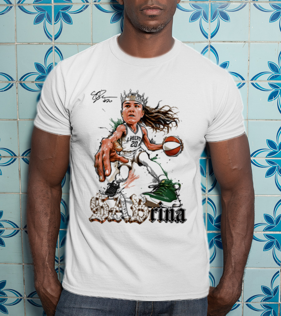 Sabrina Ionescu New York Liberty Basketball Crown T-Shirt
