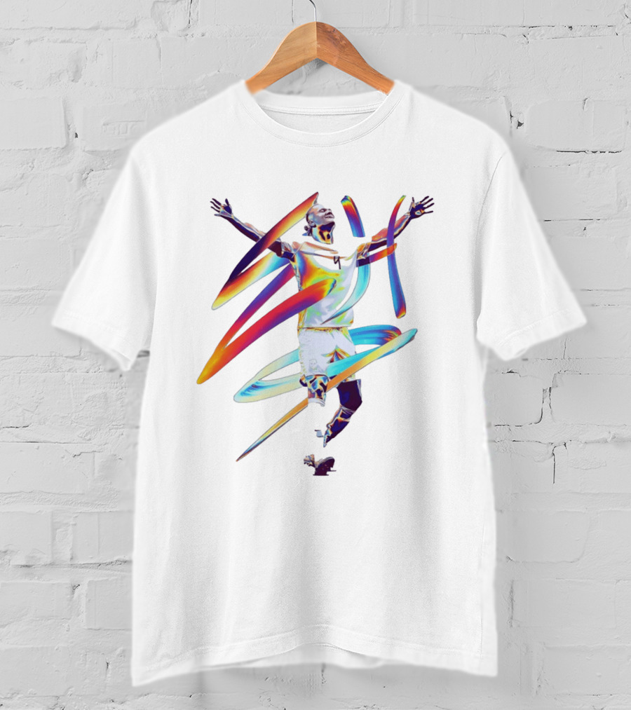 Haaland Goal Celebration Norway 9 Vibrant Energy Spiral T-Shirt