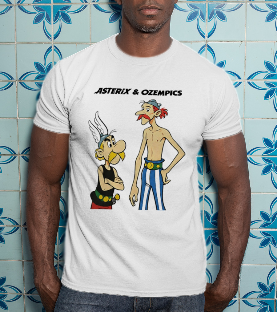 Asterix And Ozempics Thin Obelix Comic T-Shirt