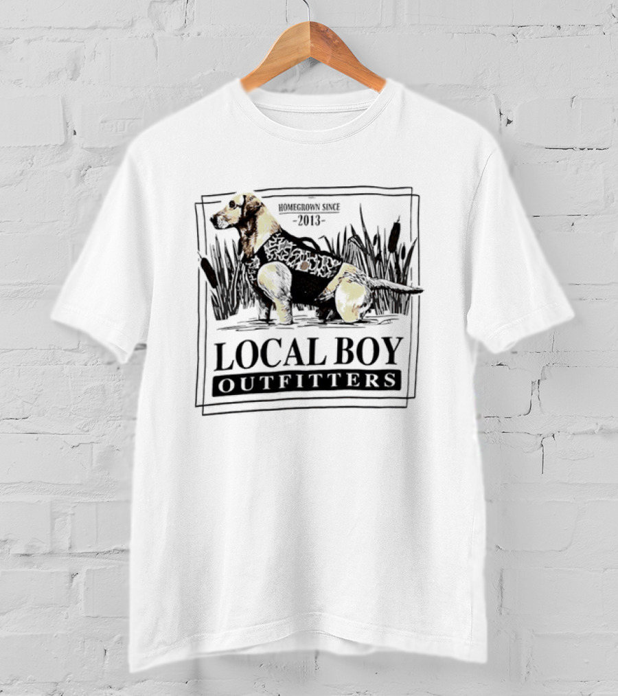 Homegrown Since 2013 Local Boy Outfitters Hunting Retriever T-Shirt