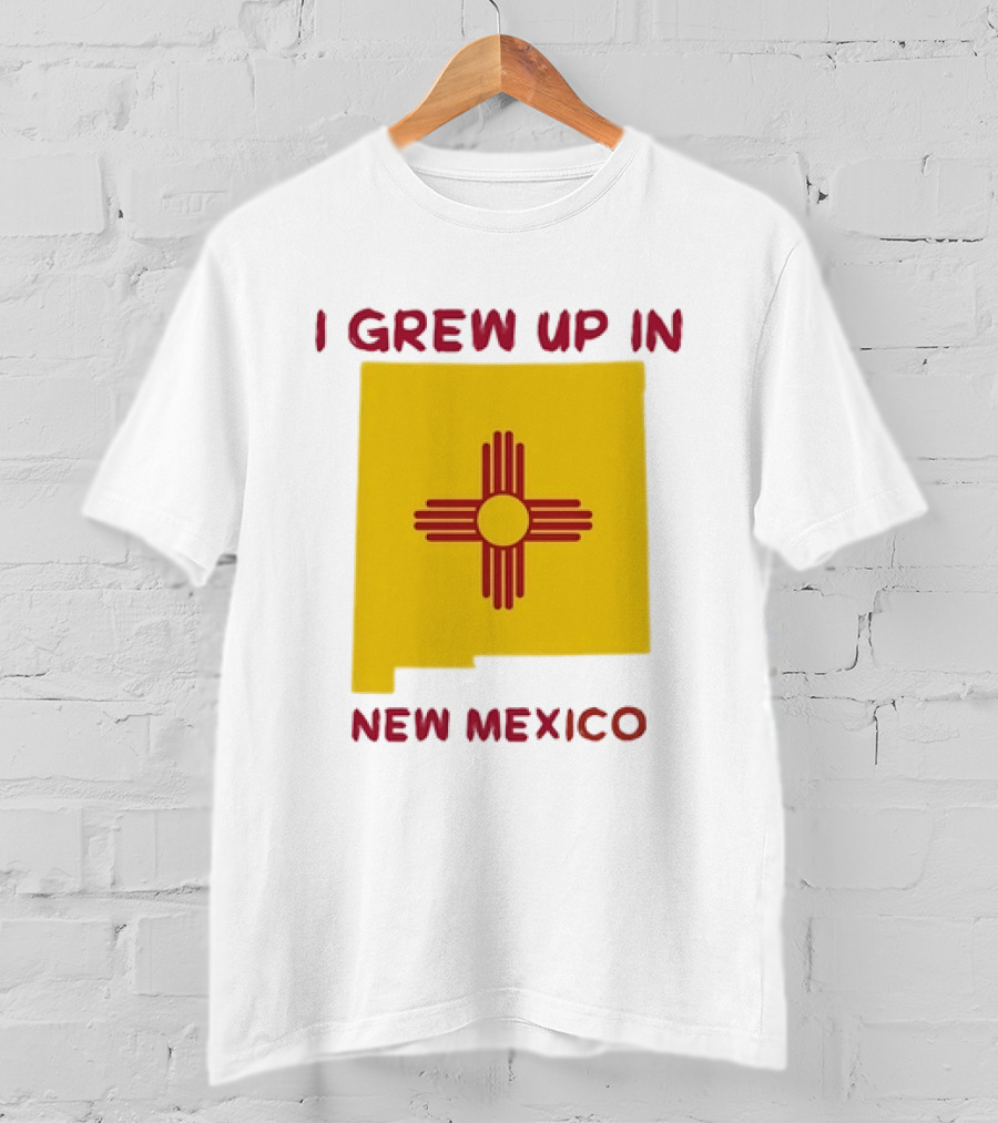 I Grew Up In New Mexico Zia Symbol Home State Pride T-Shirt
