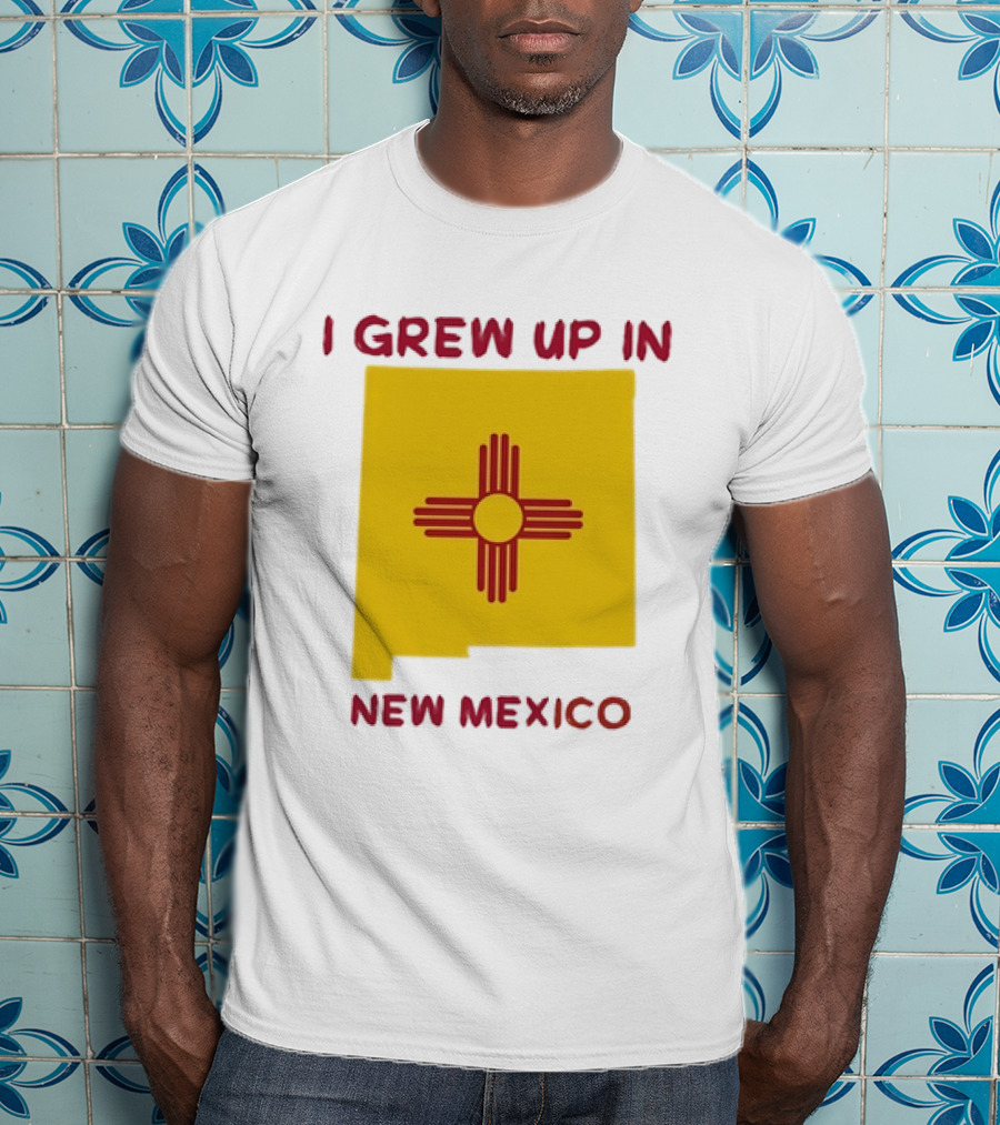 I Grew Up In New Mexico Zia Symbol Home State Pride T-Shirt