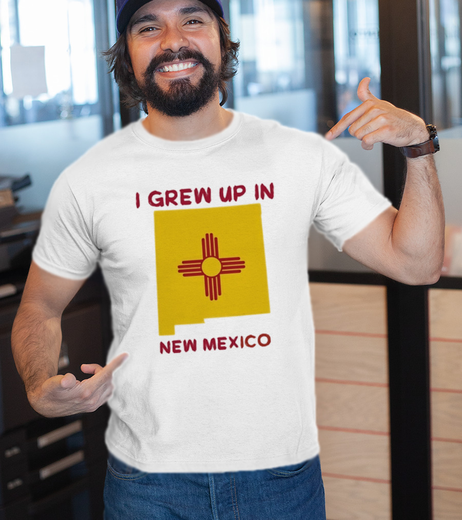 I Grew Up In New Mexico Zia Symbol Home State Pride T-Shirt