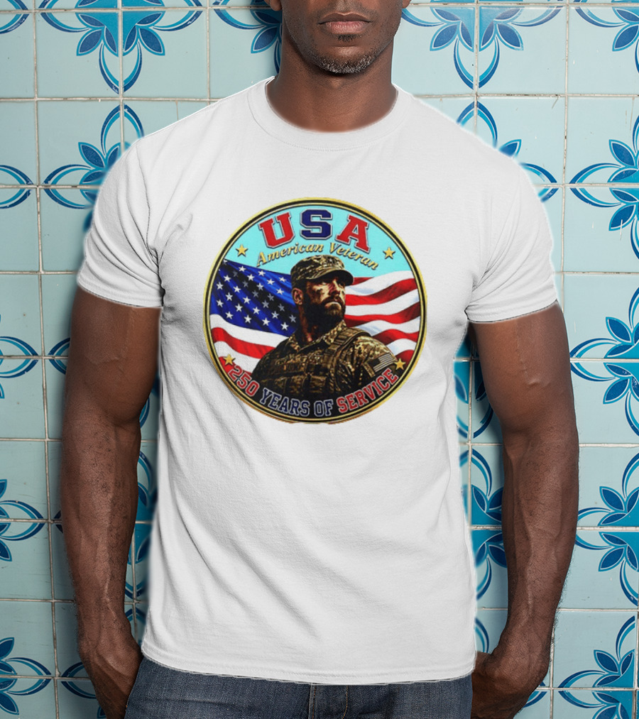 USA American Veteran 250 Years Of Service T-Shirt