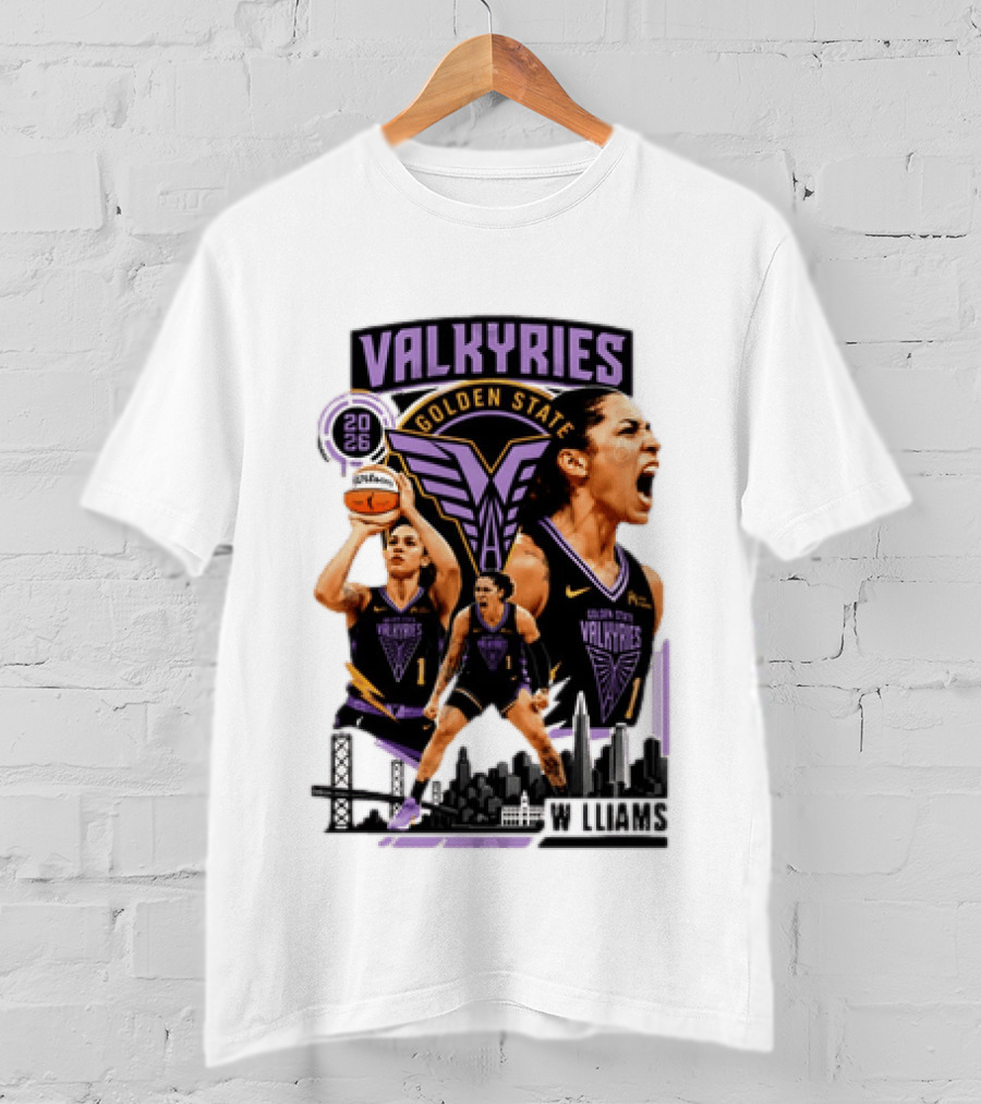 Golden State Valkyries 2026 WNBA Williams Team Skyline T-Shirt