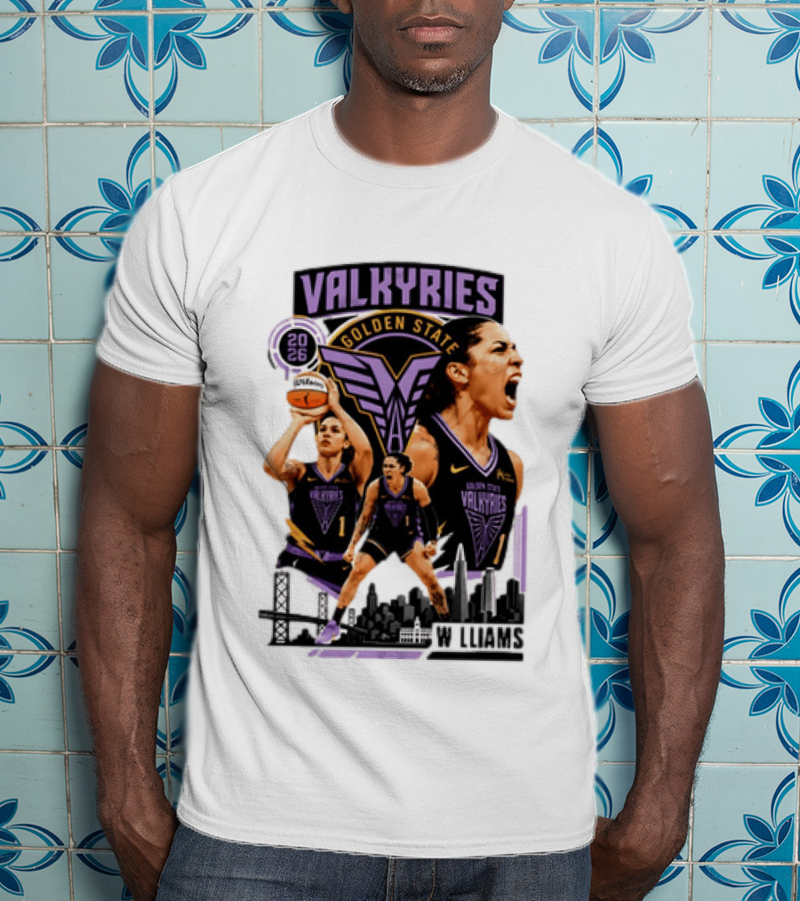 Golden State Valkyries 2026 WNBA Williams Team Skyline T-Shirt