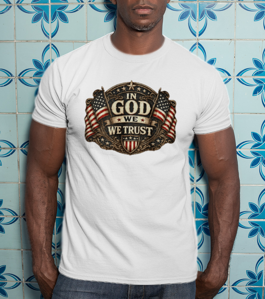 In God We Trust USA Flag Patriotic T-Shirt