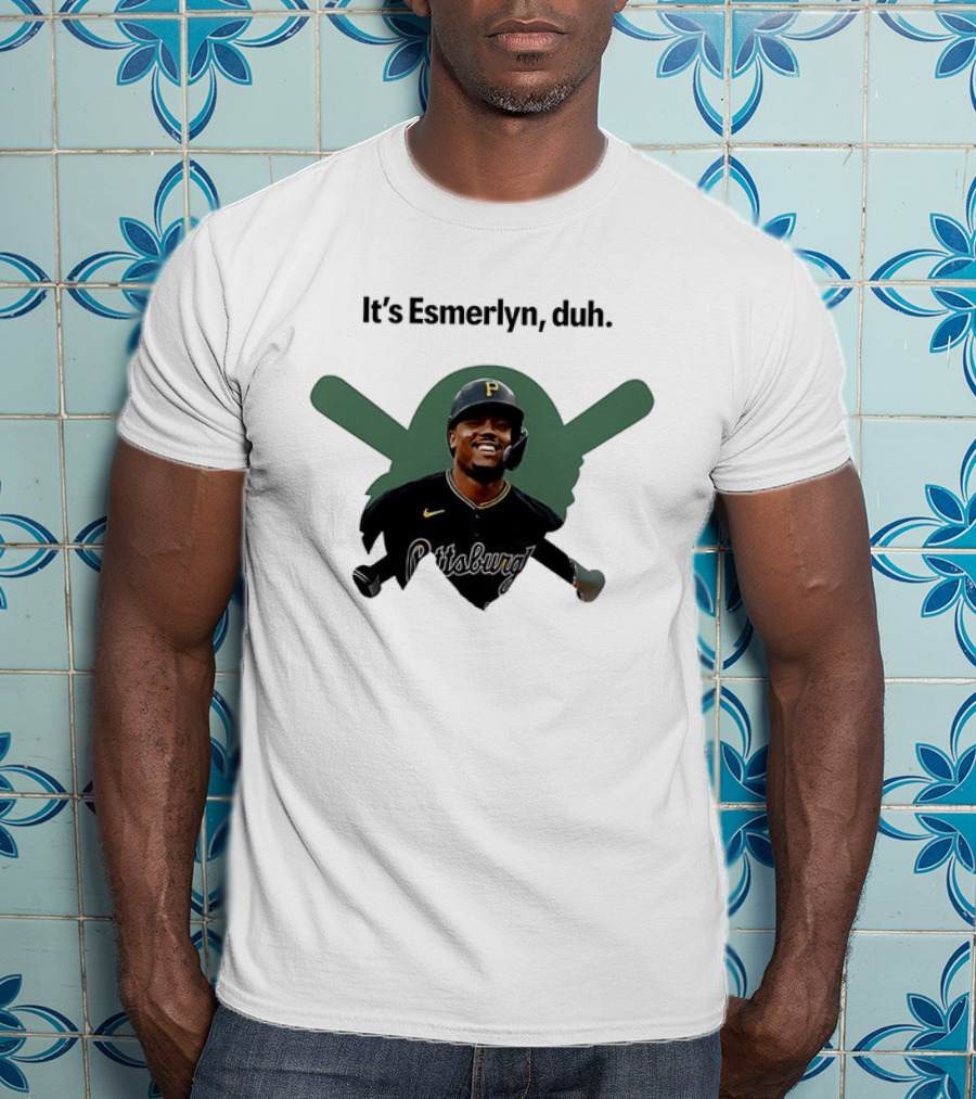 Esmerlyn Duh Pittsburgh Pirates Baseball Player With Crossed Bats T-Shirt