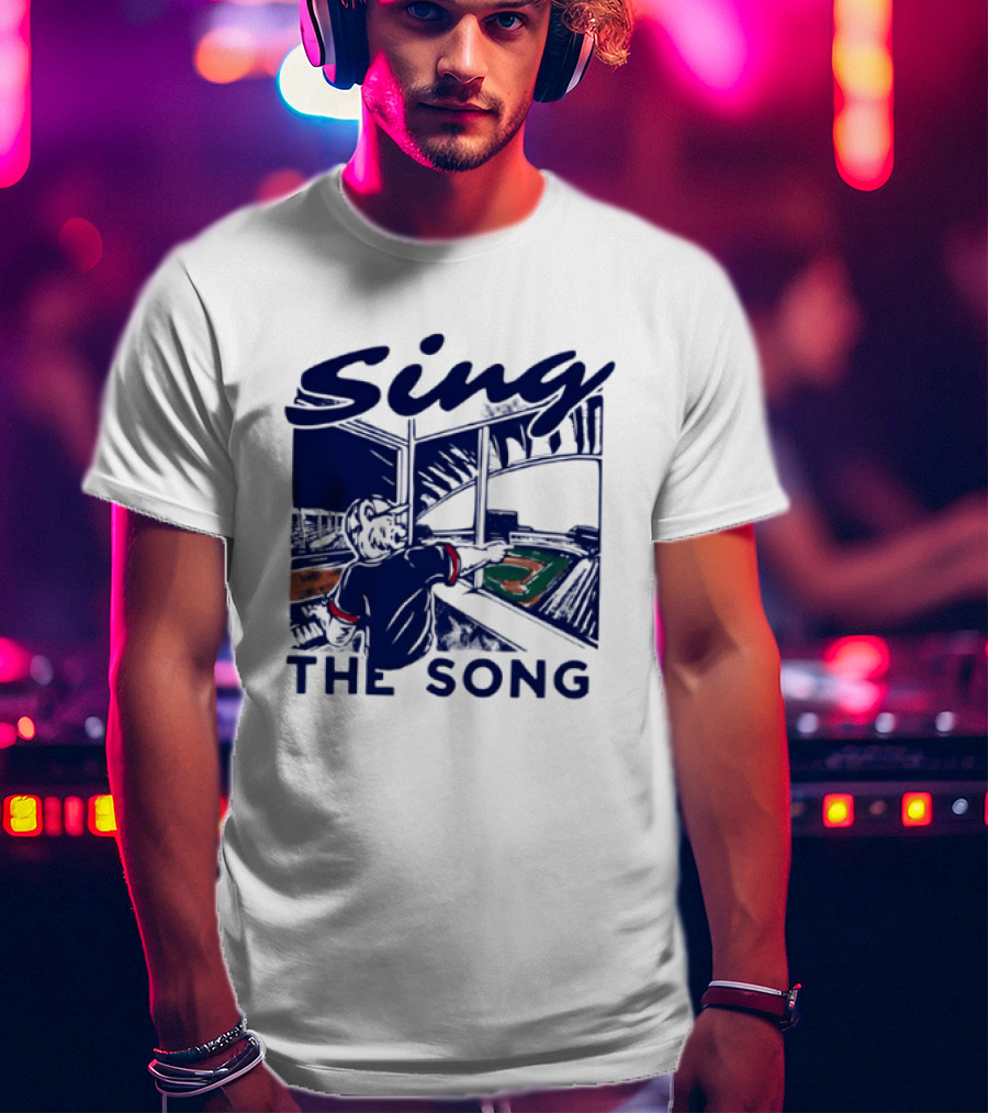 Sing The Song Chicago Cubs Clark The Cub Baseball Stadium Music T-Shirt