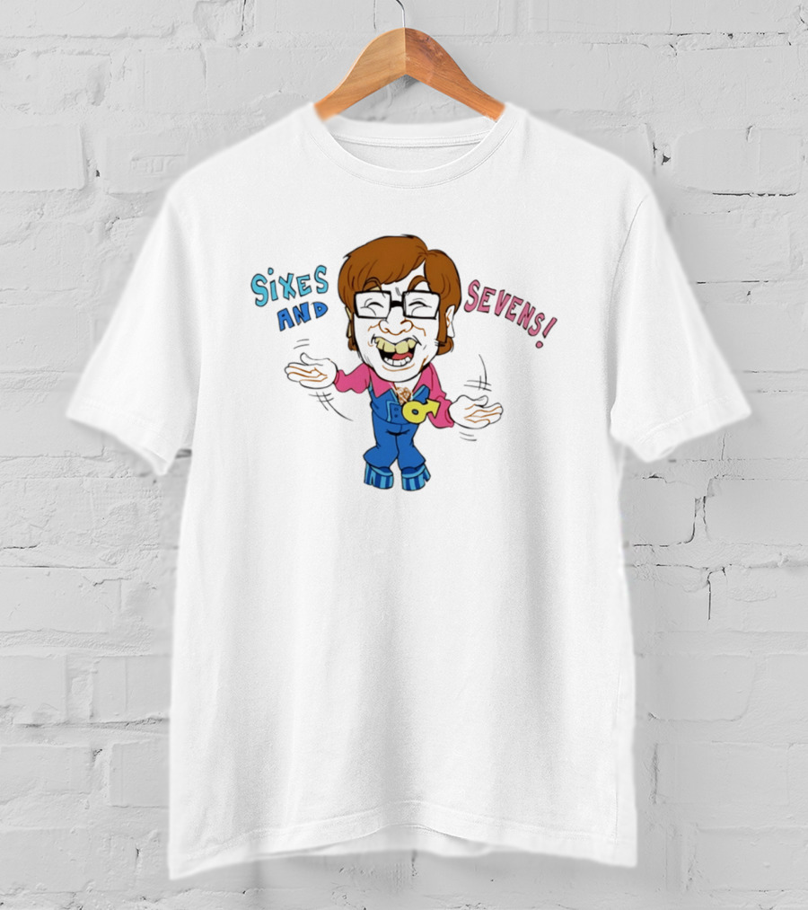 Sixes And Sevens Retro Caricature Groovy Cartoon T-Shirt