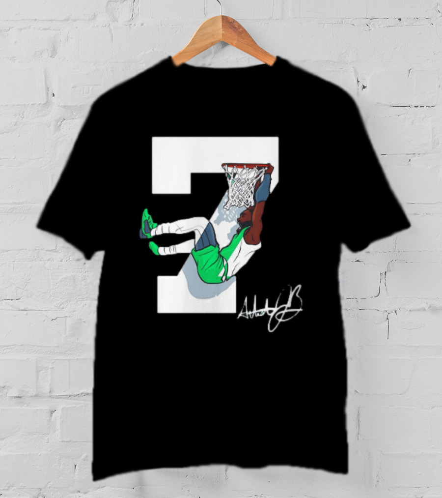 Boston Celtics Dunking Number 7 AthleticJb T-Shirt