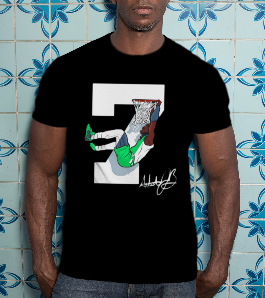 Boston Celtics Dunking Number 7 AthleticJb T-Shirt
