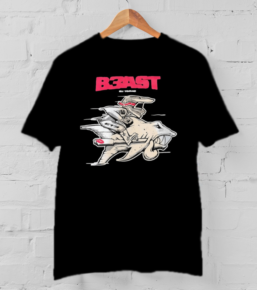 B3AST Eli Tomac Racing Motocross Shark Rider T-Shirt