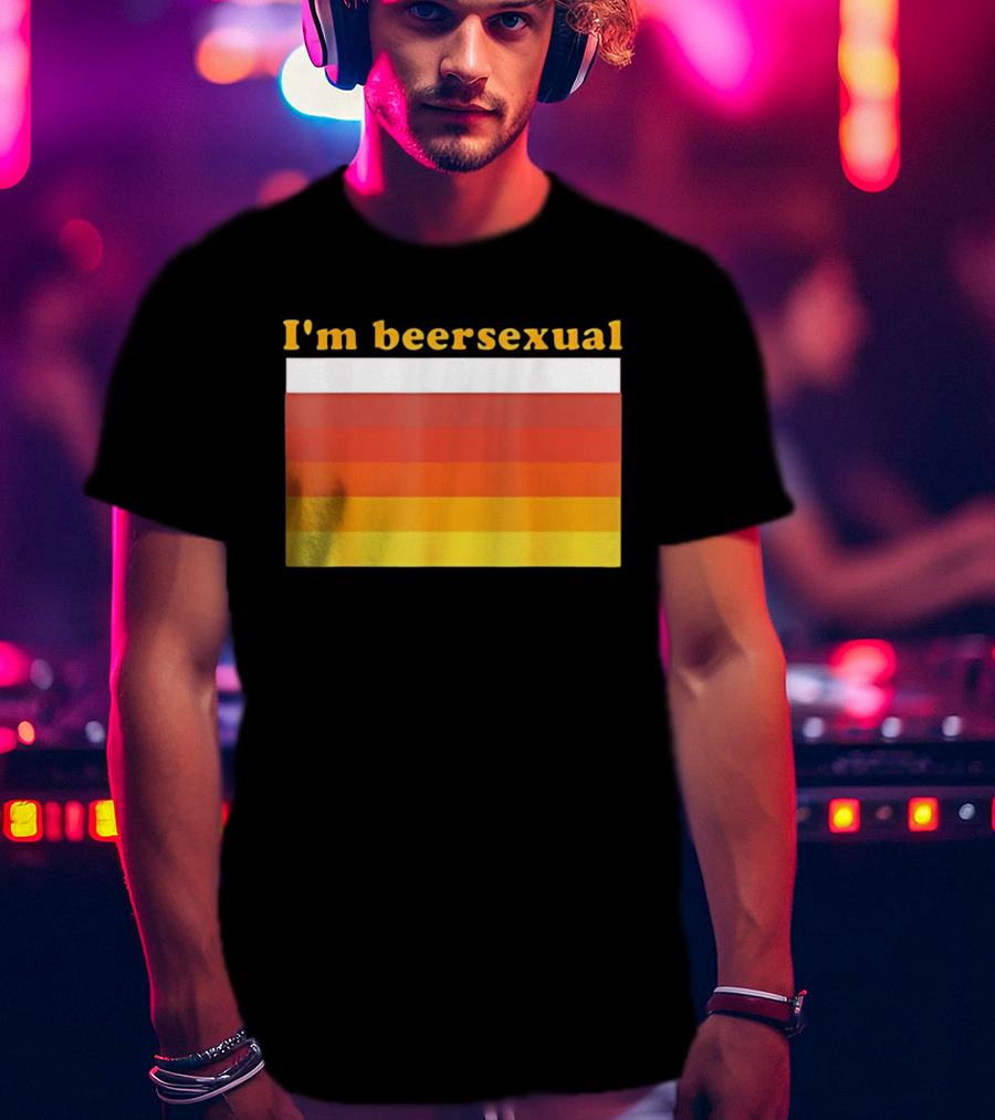 I'm Beersexual Beer Lover Striped Beer T-Shirt
