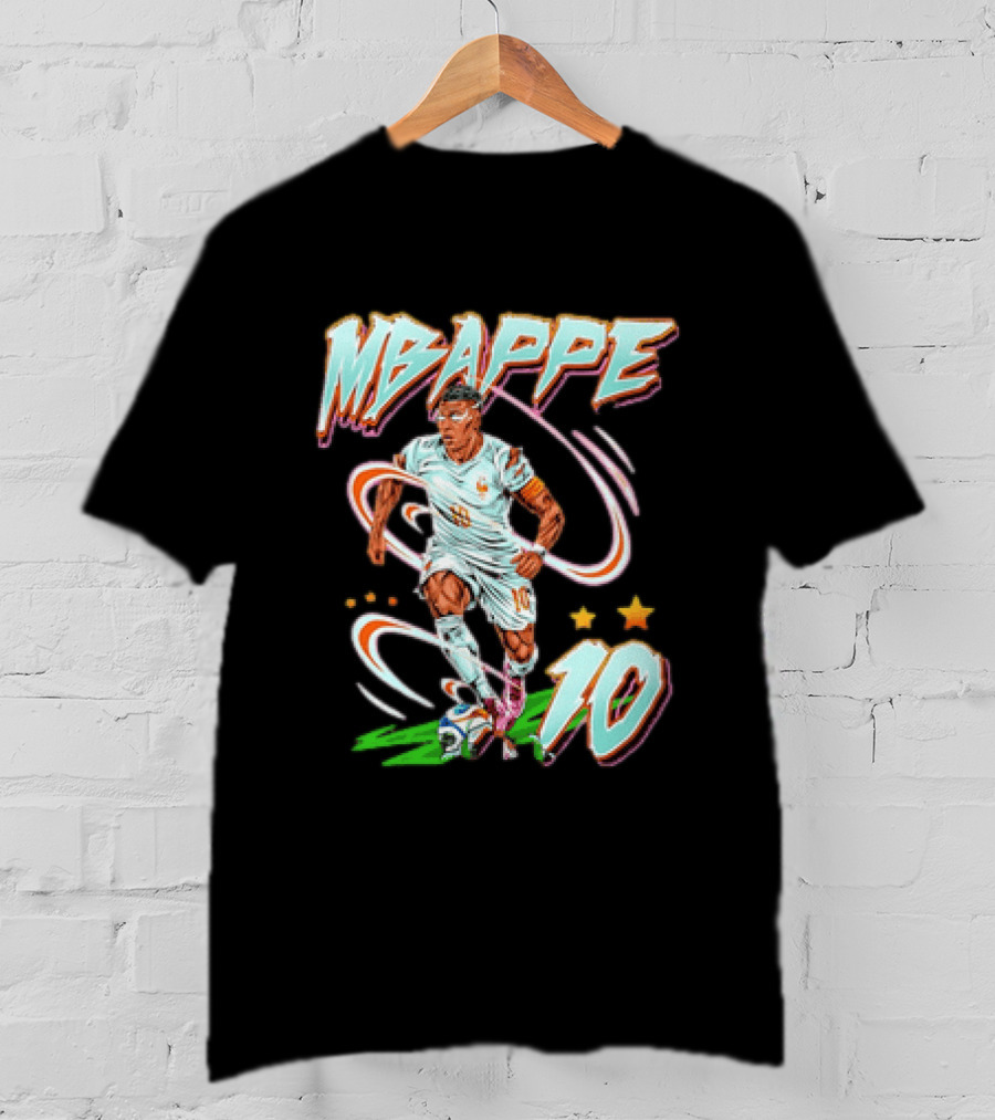Kylian Mbappe 10 France National Team Soccer Star T-Shirt