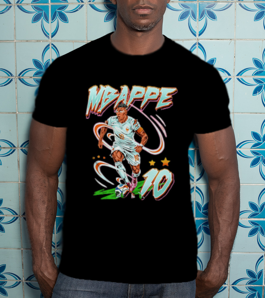 Kylian Mbappe 10 France National Team Soccer Star T-Shirt