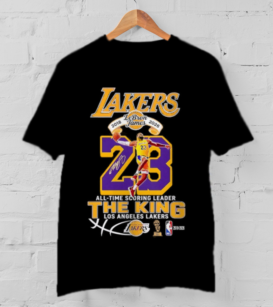 Lakers 23 The King NBA All Time Scoring Leader LeBron James T-Shirt