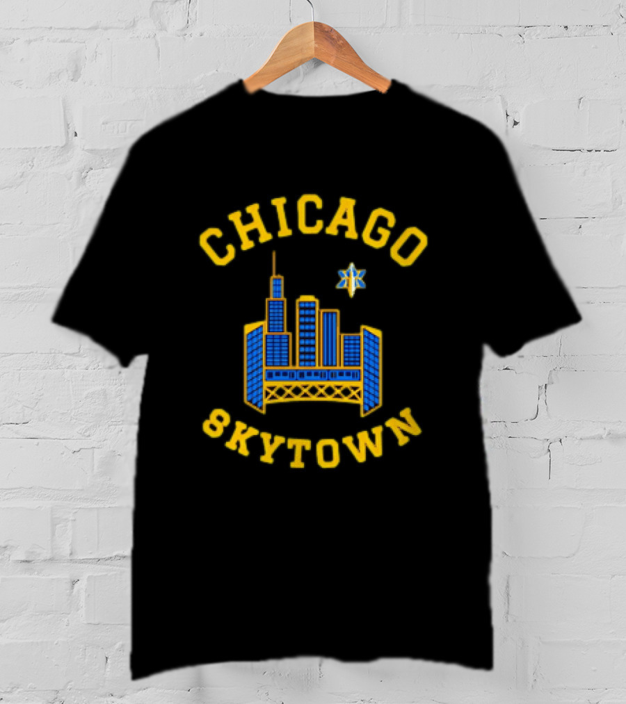 Chicago Skytown Iconic Skyline Star Architecture The Loop T-Shirt