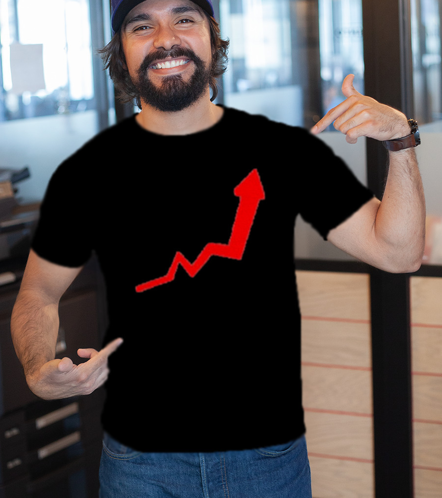 Dayu Stock Market Rising Chart Arrow Trending Upwards Stop Stock T-Shirt