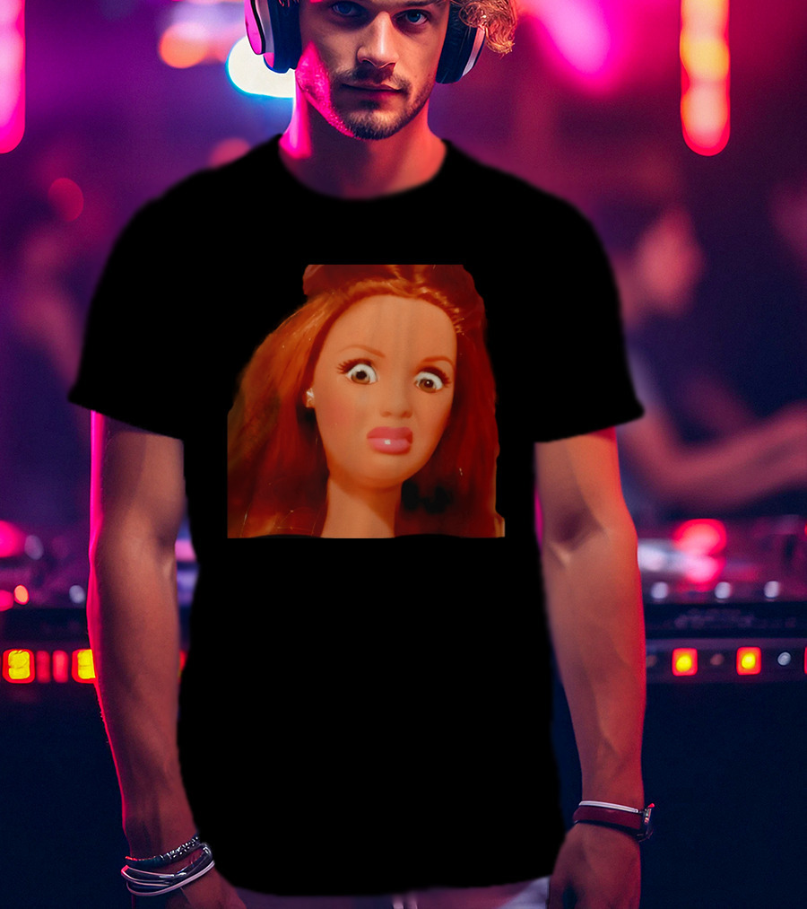 Disgusted Doll Meme Funny Barbie Expression T-Shirt