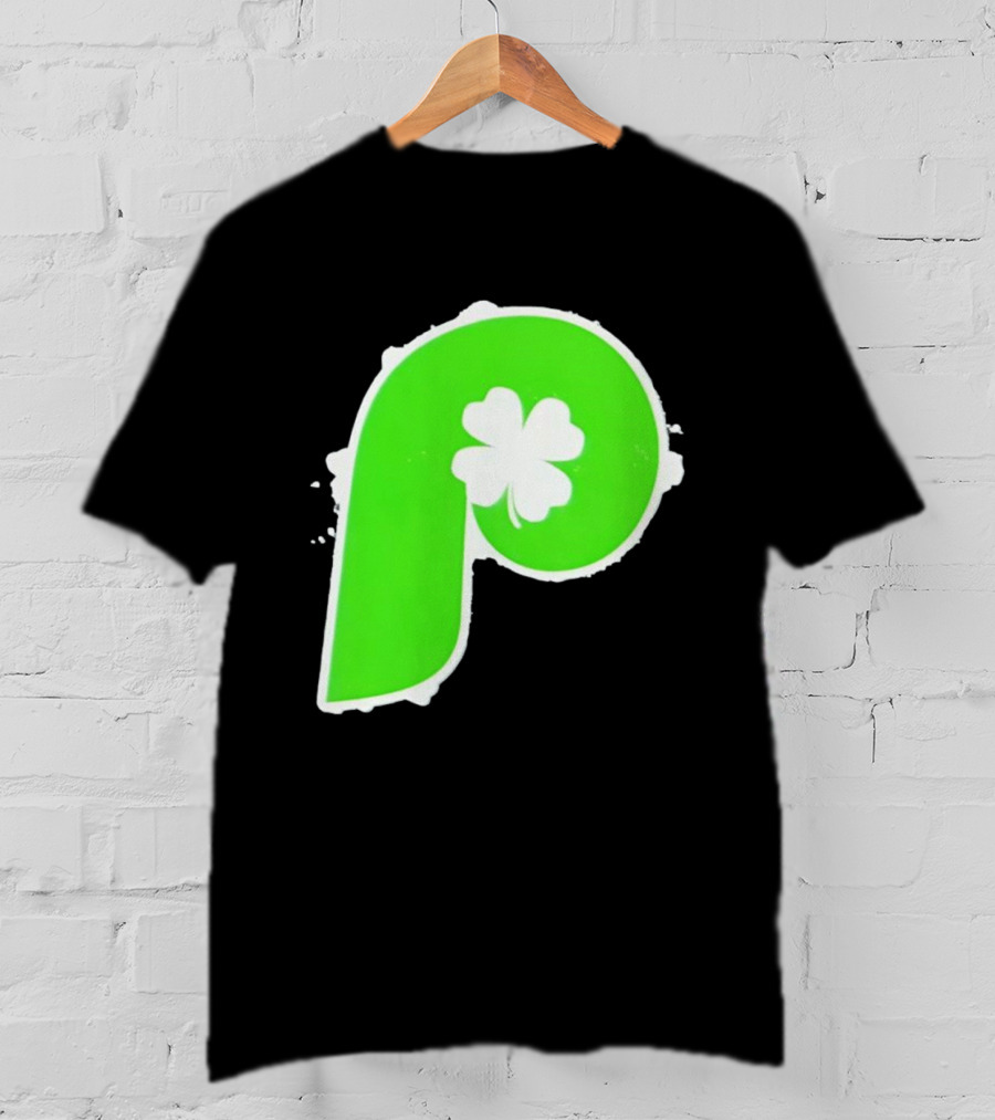 Lucky Philadelphia Clover P Baseball Green Four Leaf T-Shirt