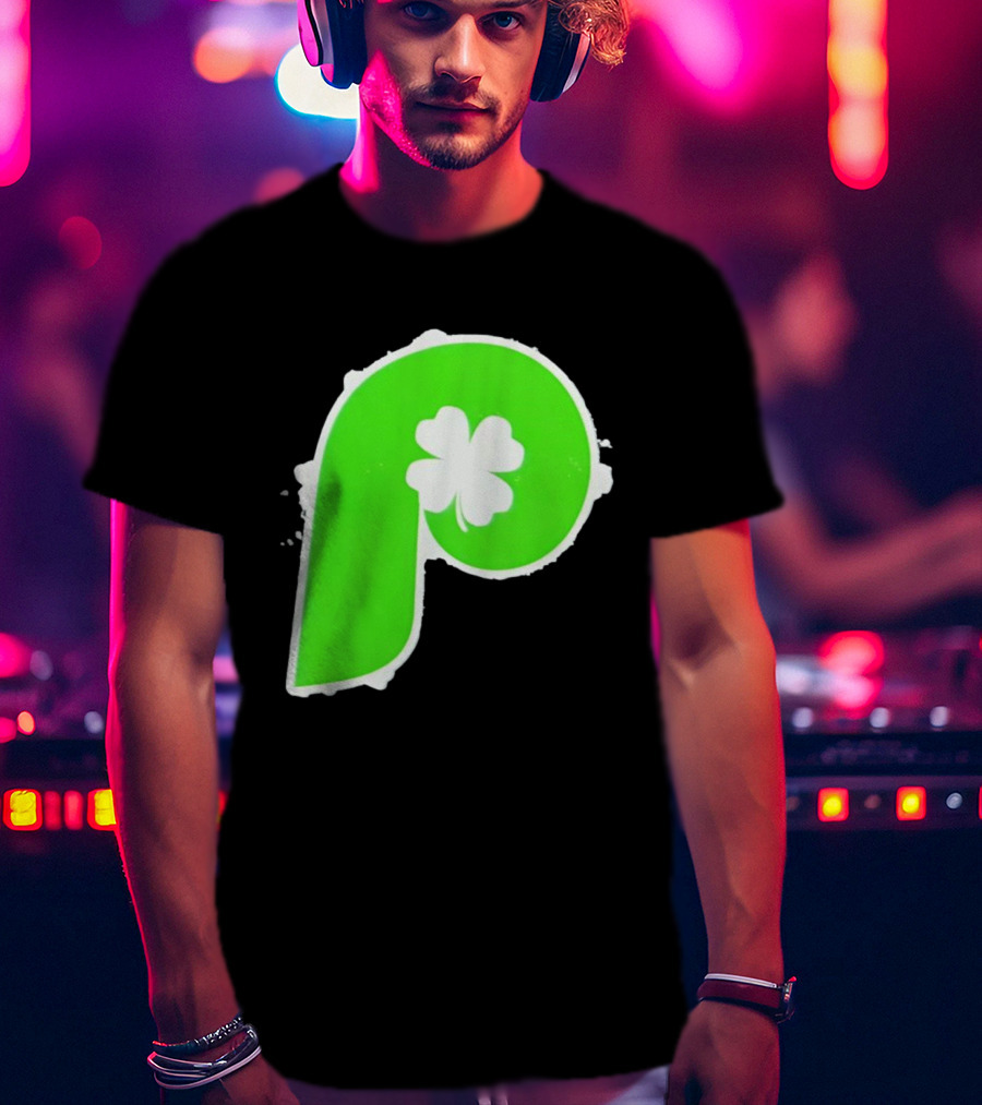 Lucky Philadelphia Clover P Baseball Green Four Leaf T-Shirt