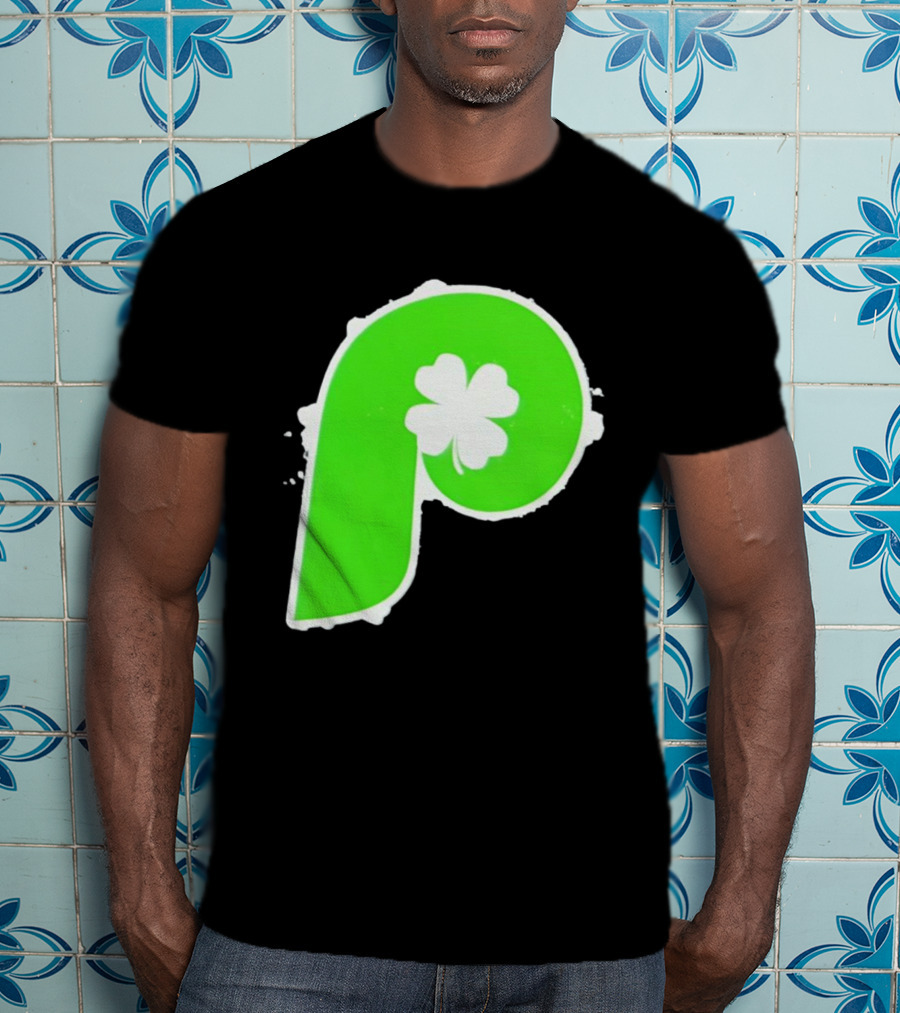 Lucky Philadelphia Clover P Baseball Green Four Leaf T-Shirt