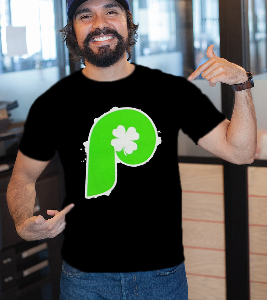 Lucky Philadelphia Clover P Baseball Green Four Leaf T-Shirt