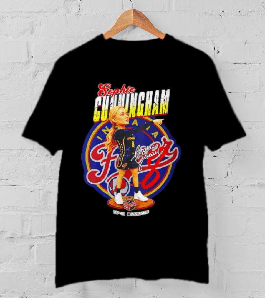 Sophie Cunningham Bobblehead Indiana Fever Pointing Signature T-Shirt